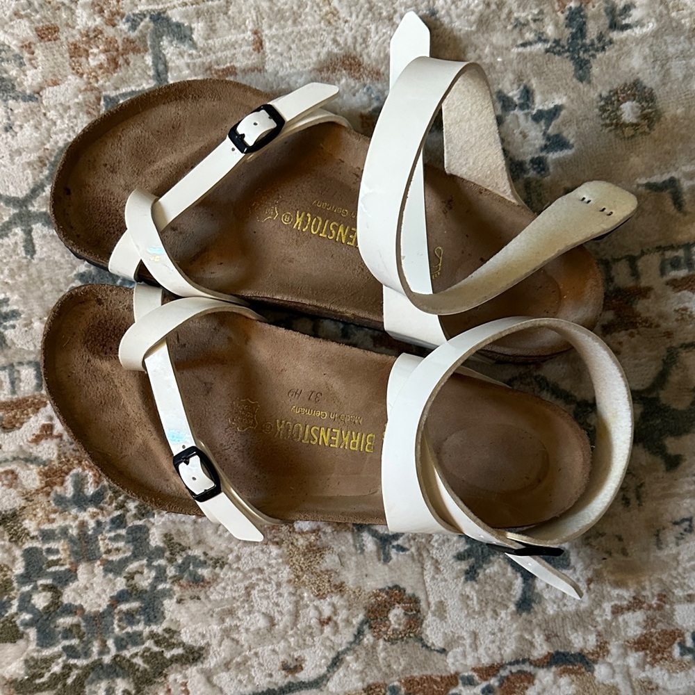 Birkenstock White Sandals with Adjustable Straps 41 - Picture 2 of 3